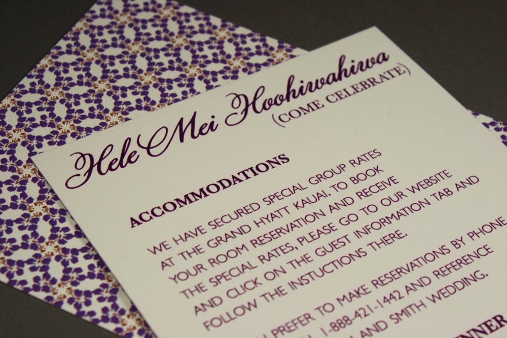 Wedding Invitation -Luau Hawaii and Key West Collection