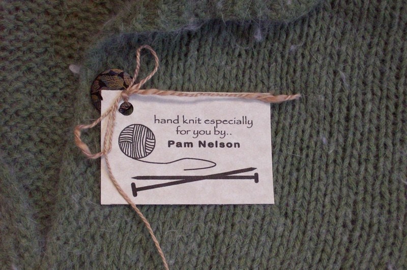 Personalized knitting tags