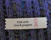 Charity Knitting- Pink Ribbon eco friendly cotton labels