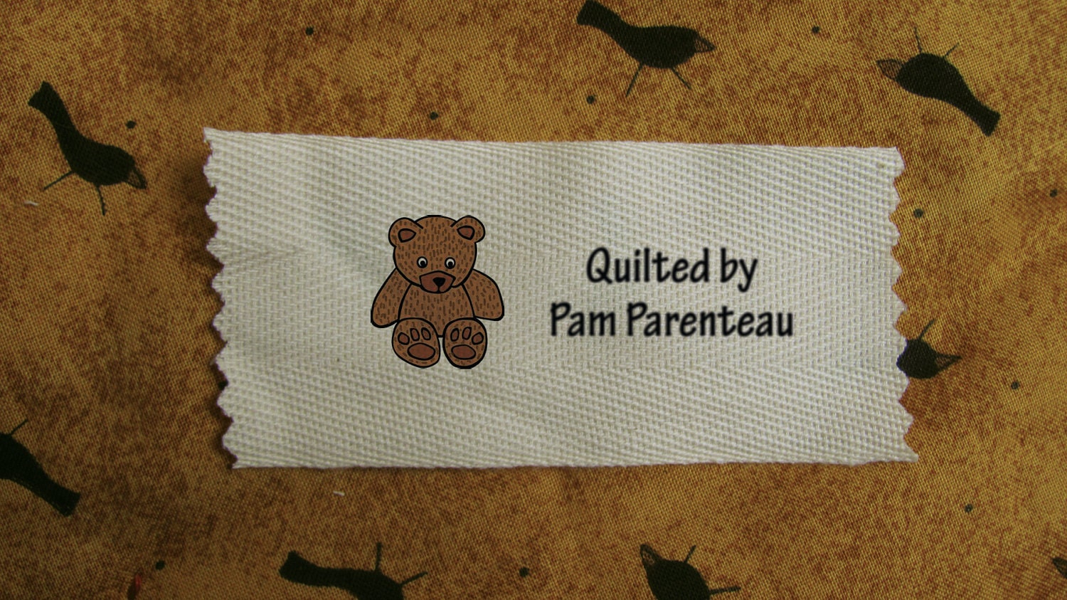 Personalized Quilting Labels-Teddy Bear