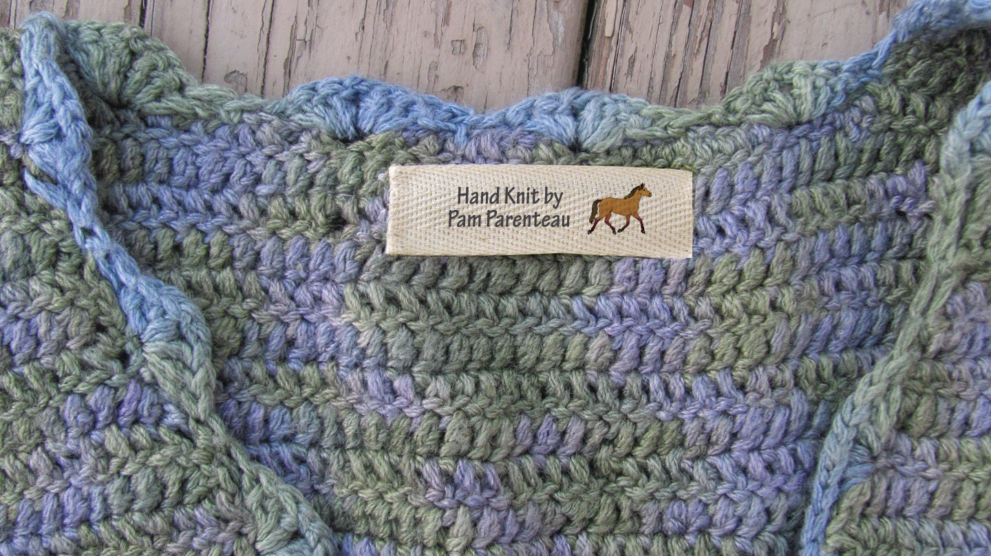 Personalized Knitting Labels- Horse