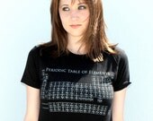 Periodic Table Ladies T Shirt Black American Apparel Shirt