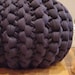 Oversized Knit Pouf in Dark Gray - Extra Small