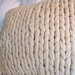 Super Chunky Knit Throw Pillow - Putty