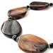 Brown Black Big Flat Oval Agate Necklace