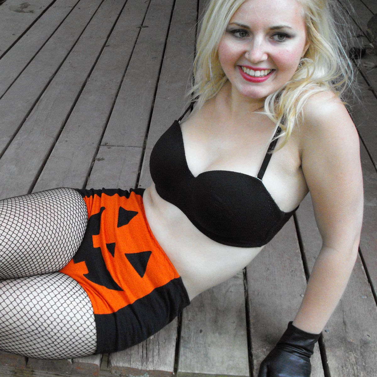Halloween Jack O Lantern Pumpkin Roller Derby High Waisted Hot Pants