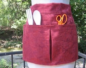 Red Damask Utility Apron For The Multi Tasker