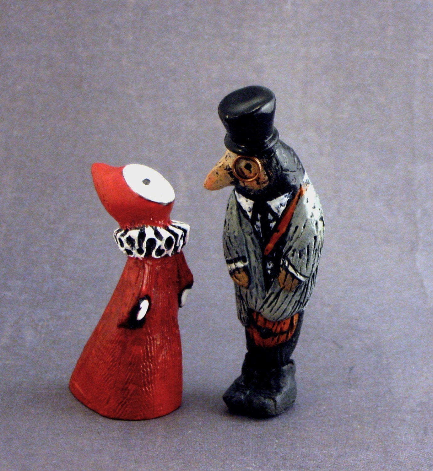 The Quite Extraordinary Traveling Professor Crow Steampunk Crow figurine