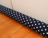 Washable Door Draft Stopper, Draft Stopper, Navy Blue, Polka Dots, 177