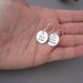 In One Ear  Out the Other Silver Charm Earrings - Personalized Earrings - Hand Stamped Earrings - Dangle Earrings - Whimsical Jewelry