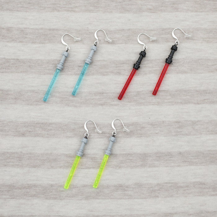 jedi lightsaber earrings