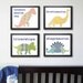 Dinosaur Nursery Art Prints, Children's Art - Set of 4 Prints 8 x 10, Baby Boy Art, Kids wall art, Children Decor