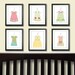 Girl Nursery art print. Children Decor. Girl Dresses (6) 5 x 7 Girl nursery decor. Art for Children. Baby Nursery Art. Baby Girl Nursery.