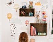 Up Up and Away - Reusable Fabric Wall Decals (not vinyl)