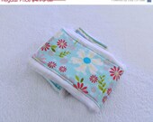 On Sale Girl Burp Cloth - Blue, White, & Pink Flowers