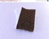 On Sale Baby Burp Cloth -  Brown Minky Dot