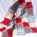Sock Monkey Baby Rag Quilt - Blue, Red, Brown and Yellow