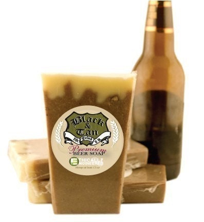 Vegan Organic Beer Soap Pints -- Beat back dry skin with moisturizing Black and Tans -- 2 Pack Made In The Heartland