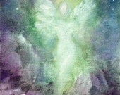 Angel Journey, Angel Art Print, Greeting Card, Signed by Marina Petro