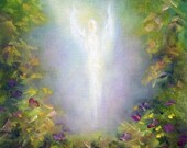 Healing Angel-Angel Art Print Greeting Card Signed by Marina Petro