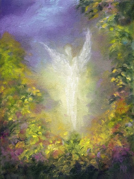 Blessing Angel-Angel Art Print Greeting Card Signed by Marina Petro