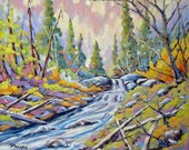 Original painting Pastel Forest  2  by Prankearts
