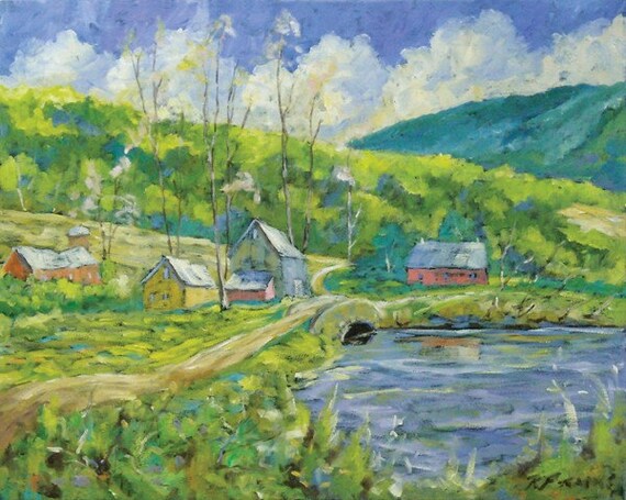 Oil painting Spring Scene by Prankearts