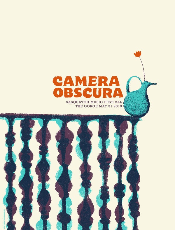 Camera Obscura Screen printed Gigposter.