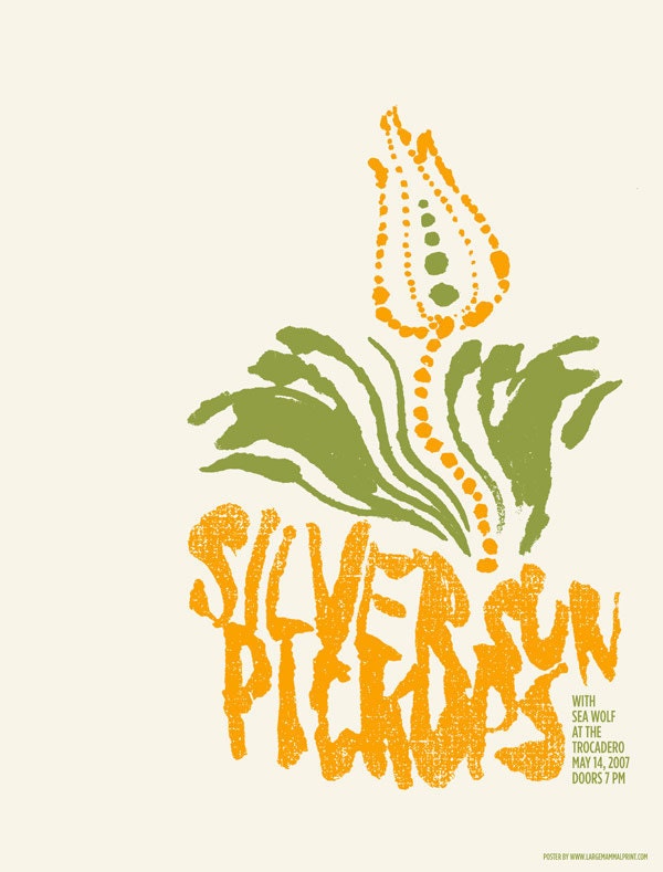 Silversun Pickups screen printed gig poster