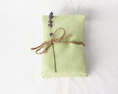 Pastel Green Lavender Sachets Organic Scented Mini Pillows Natural Home Decor