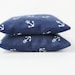 Nautical Anchors Botanical Sachets, White Anchors on Navy Blue, Scented Drawer Sachets