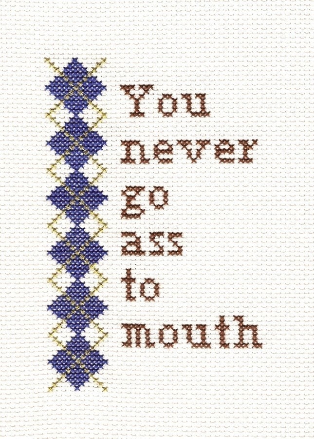 PATTERN - Clerks II - You Never Go Ass To Mouth Cross Stitch