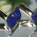 Cufflinks- Vintage Silver and  Blue Stone