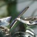 Cufflinks- Vintage Silver and  Blue Stone