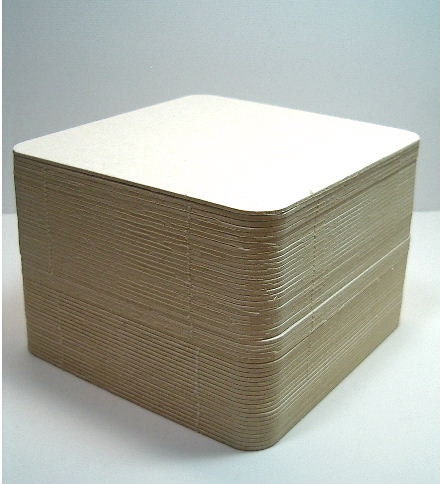 Medium Weight Chipboard 4" x 4" Square Coasters (50)