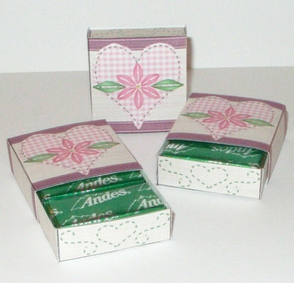 blank thin mint favor box  template for stampers, digital artists and scrapbookers