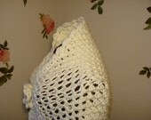 Introducing Ready to ship Handmade Crochet Bridal 3D Shawl Pattern Available just convo me/ SCARF/SHAWL/ Ivory Bridal Shawl- All Seasons