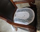 SALE / Ready to ship-----Cottage Summer Hand Crochet Recycle Four Cushions in the Same size and colour
