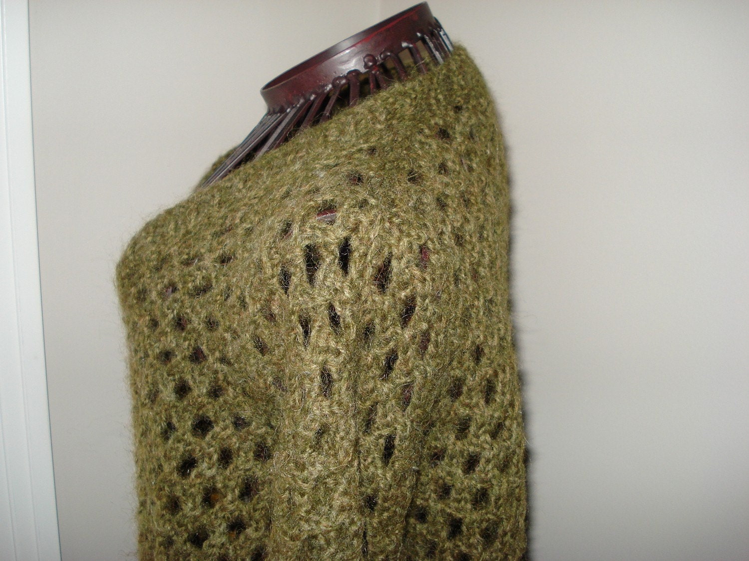 For the Mr or Mrs/Ms/ Ready to ship /GORGEOUS Handmade Knitted green Luxury Mohair Sweater/Size small to large