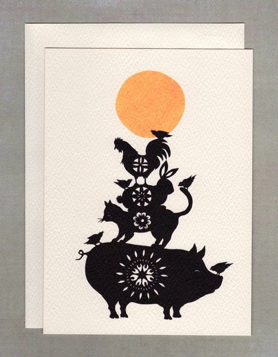 Sunrise on the Farm - Greeting Card