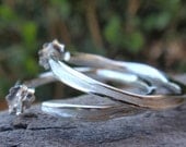 sterling silver hoop earrings - handmade channel shaped hoops
