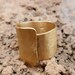 Hammered wrap ring sterling silver 24k gold plated