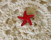 Starfish Hair Swirls Twists Spins Spirals for Beach Wedding Party in Red Acrylic
