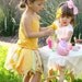Fabric Scraps Tutu Skirt Yellow Sunshine MADE TO ODER size Newborn to 4T
