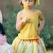 Fabric Scraps Tutu Skirt Yellow Sunshine MADE TO ODER size Newborn to 4T