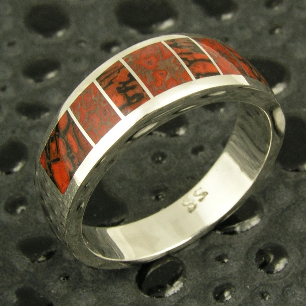Dinosaur Bone Ring Handmade in Sterling Silver