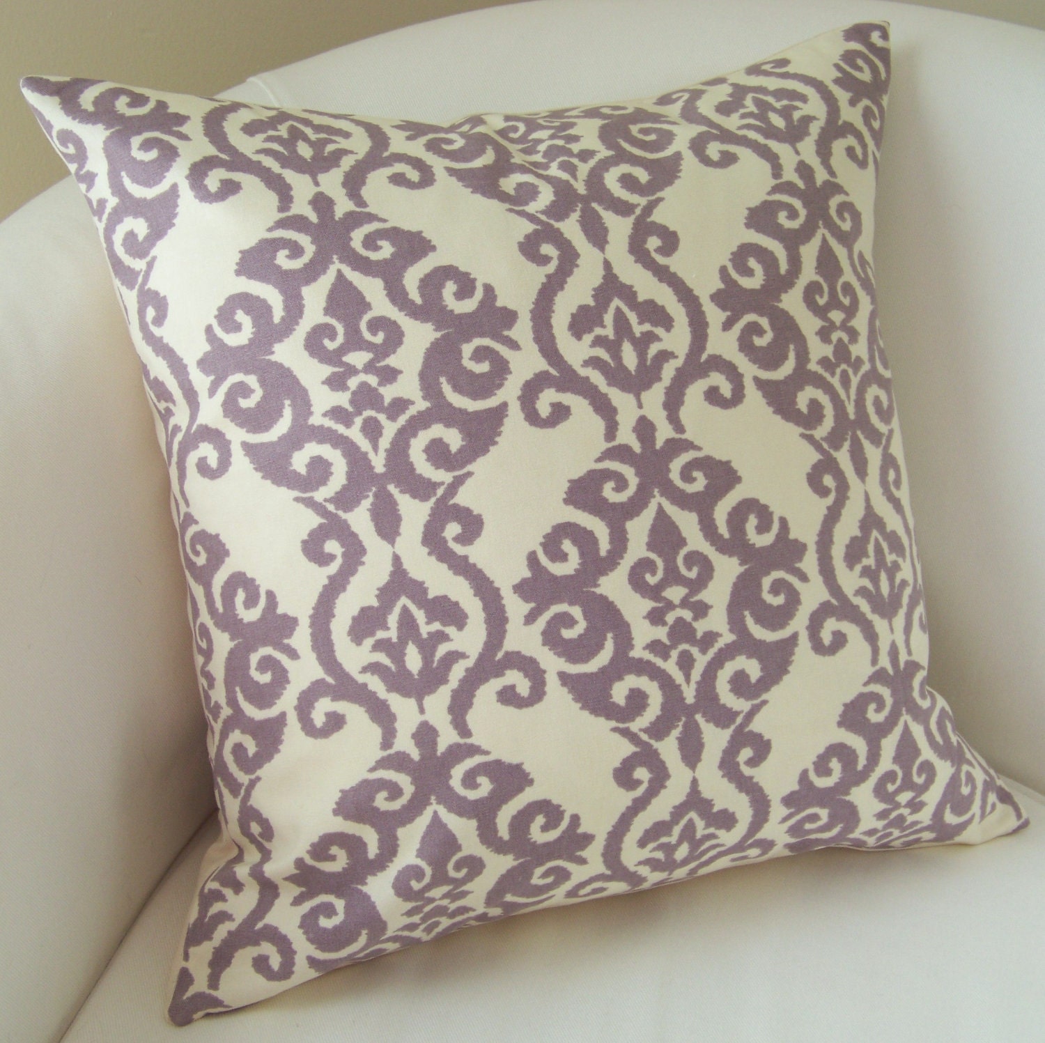 Decorative Pillow Cover Lilac Purple Pillow 18x18 Inch Accent Throw Cushion