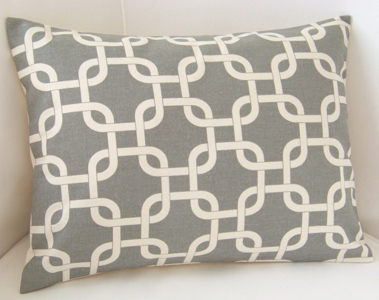 Gray Decorative Pillow Cover 12x16 Inch Accent Cushion Throw Grey