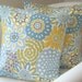 Decorative Pillow Cover 18x18 Inch Spa Blue Yellow Cushion Throw Accent