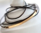 Tie It On - Bronze and Leather Multi Wrap Bracelet